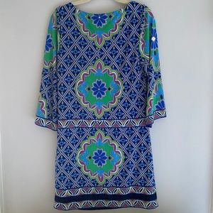 Blue Paisley 3/4 sleeve Laundry dress